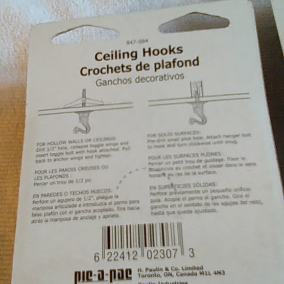 Antique Brass Ceiling Hooks - Picture 6 of 9